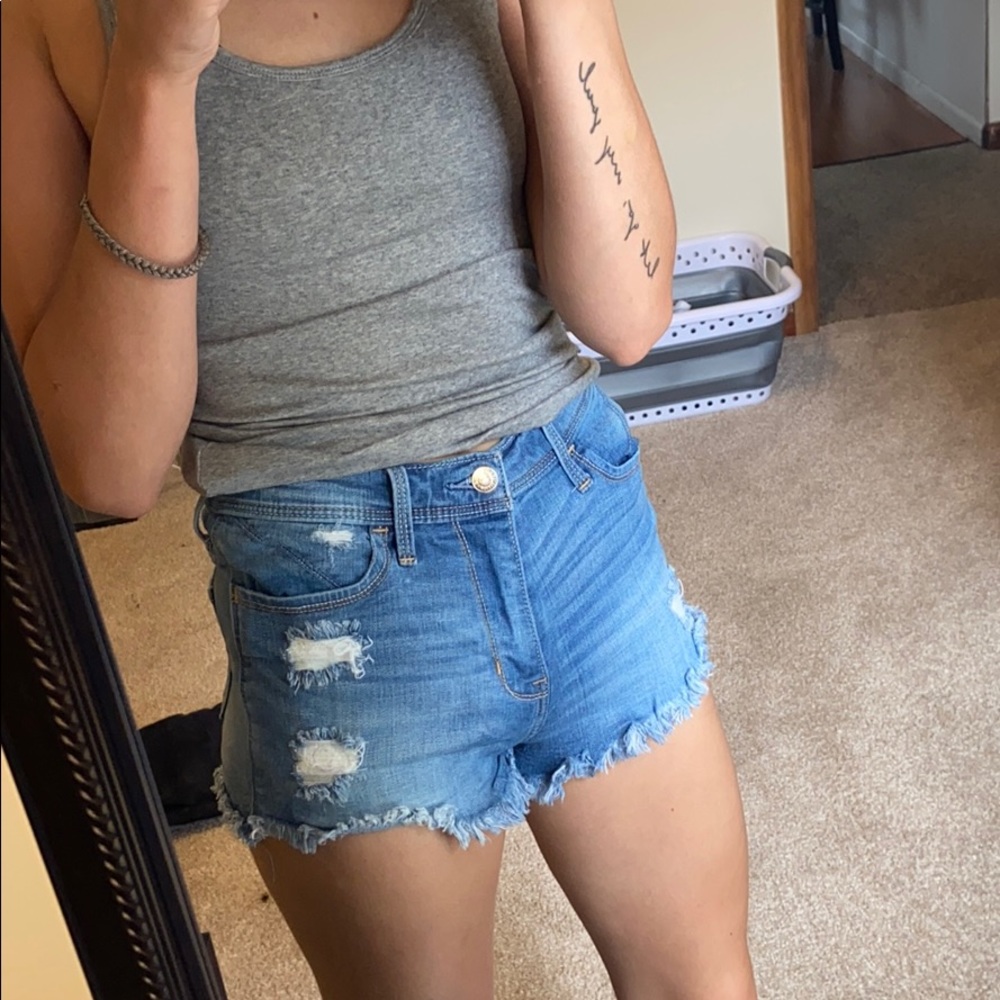 Hollister Ripped Jean Shorts